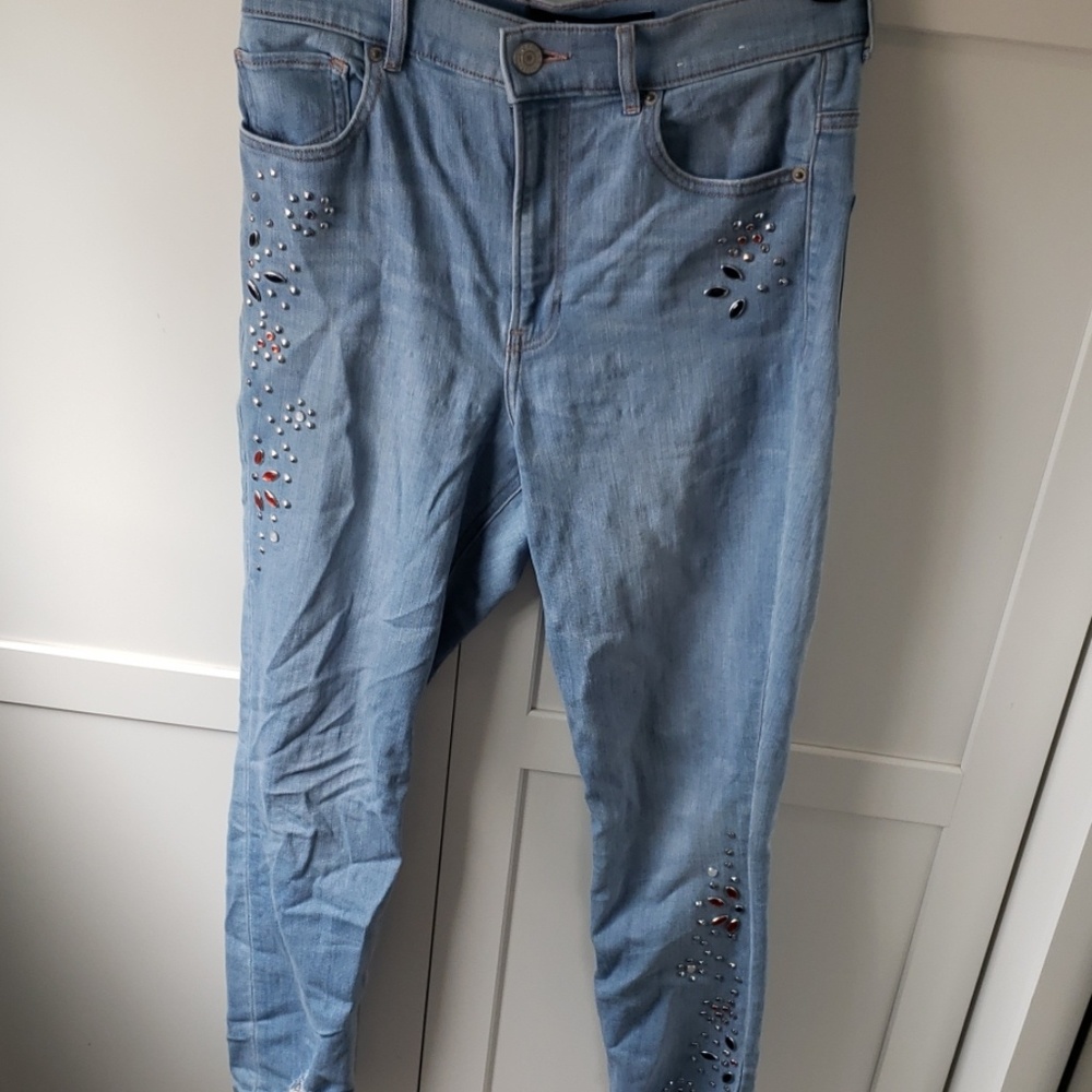 Express bedazzled jewel jean